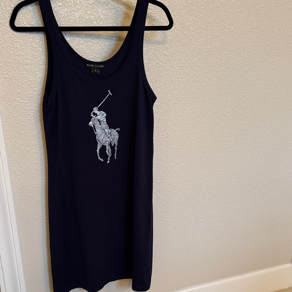 Ralph Lauren Midnight Blue Sleeveless Dress
